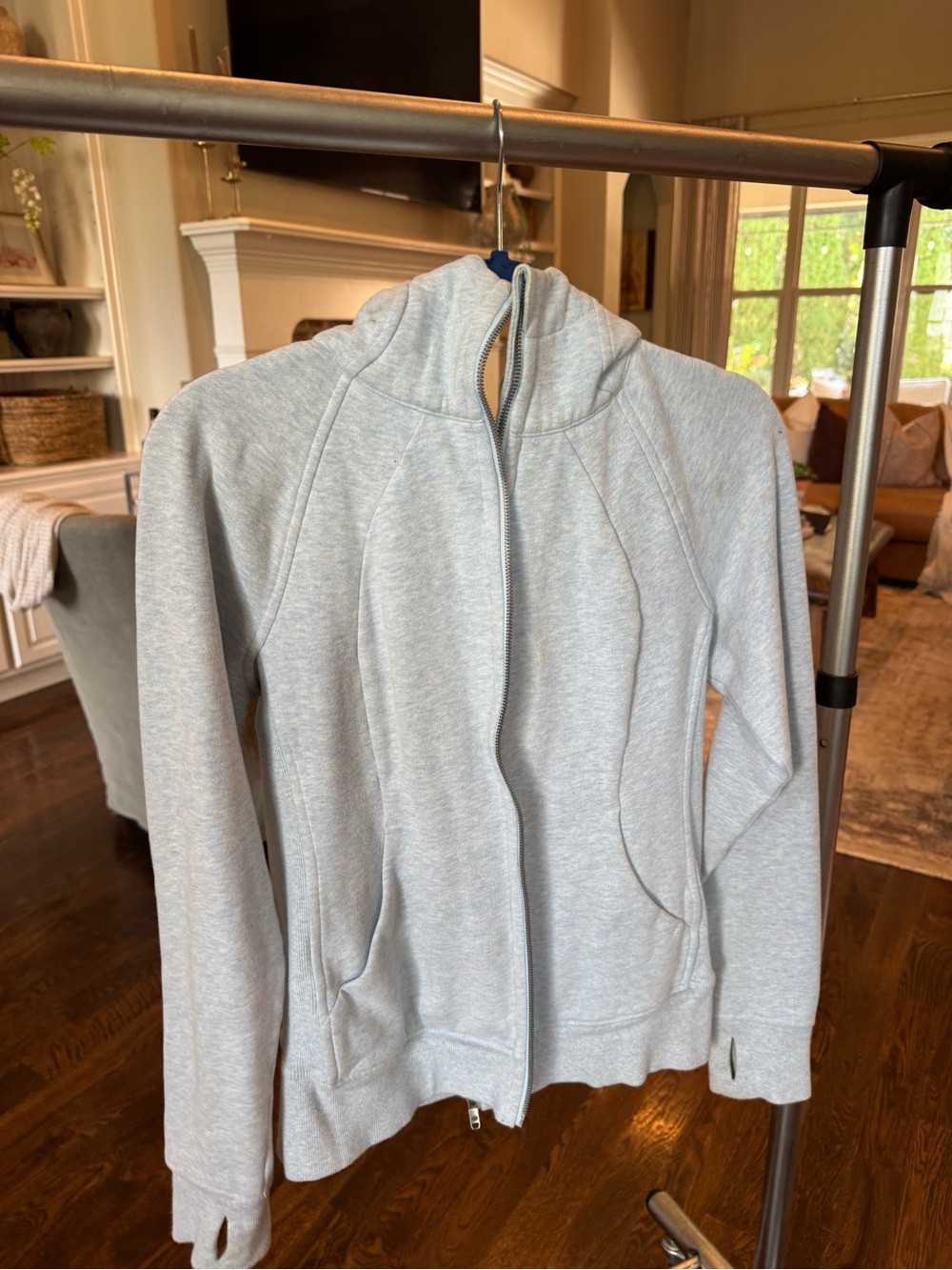 Light blue Lululemon Full-Zip Hooded Jacket